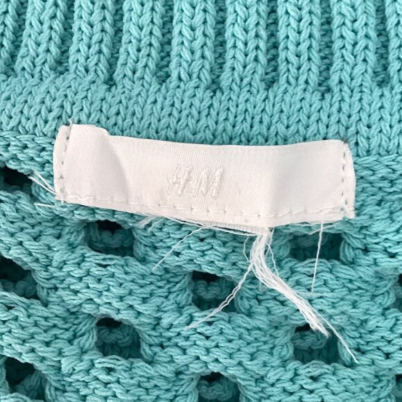 H&M Women's Open Knit Dress Oversize Stretch Tunic Beach Swimsuit Cover Up - Picture 5 of 6